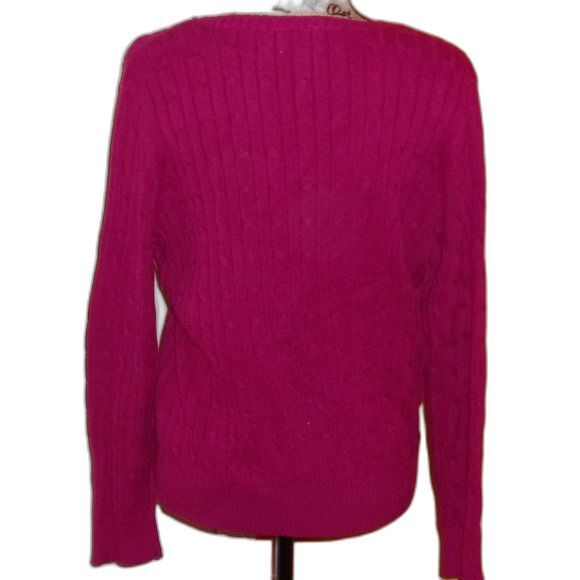 St.Johns Bay XL Petite Lafayette Rose V-Neck Sweater NWT - Picture 3 of 7